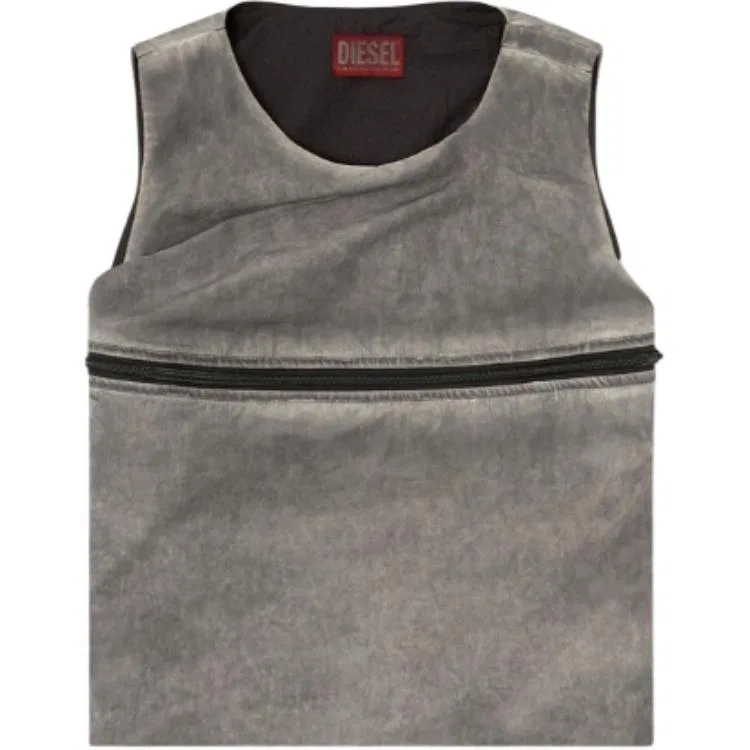 Топ с накладным карманом Bubble Grey DIESEL, Gray