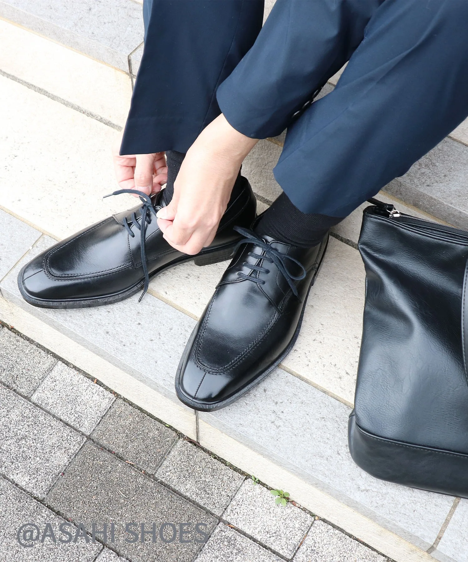 Мужские водонепроницаемые кожаные туфли ASAHI SHOES TK3308 коричневые — фото 4