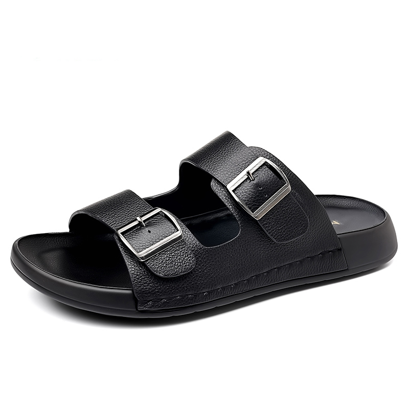 

Mulinsen Скользостойкие износостойкие шлепанцы мужские - черные, цвет Black