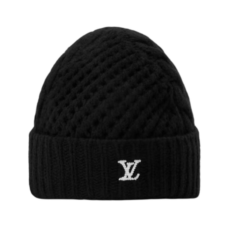 

LOUIS VUITTON Шерстяная шапка-бини женская черная