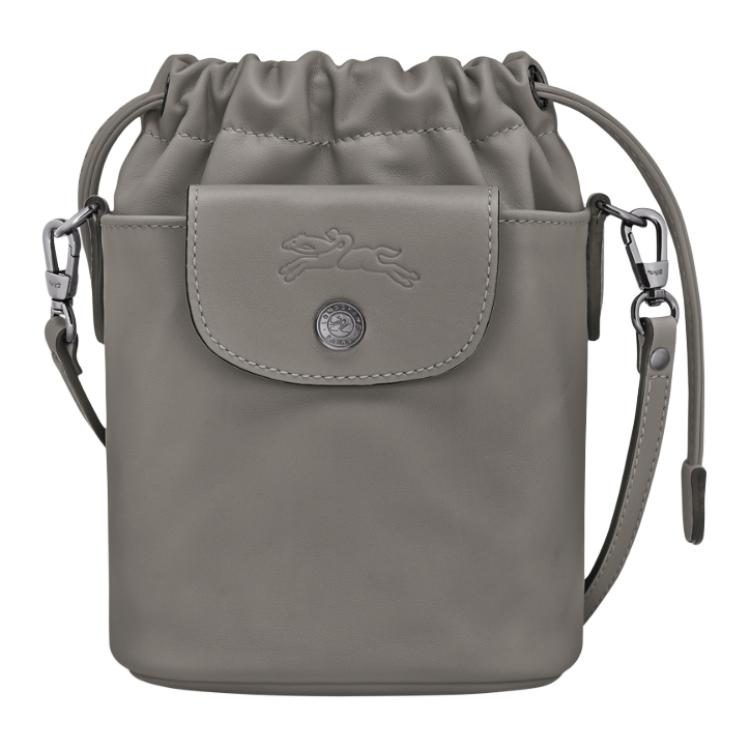 

LONGCHAMP Кожаная сумка через плечо унисекс темно-серебристый