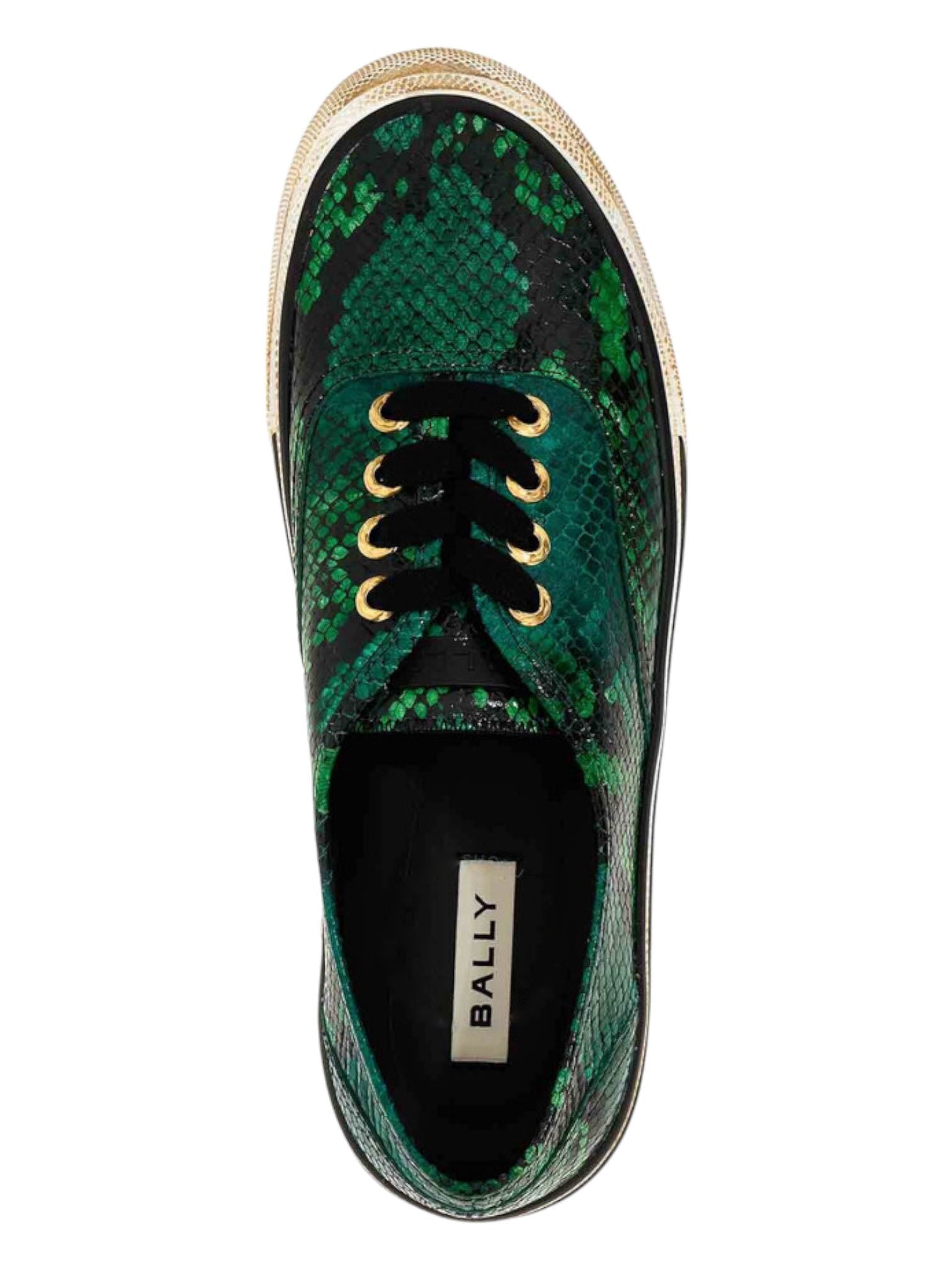 Bally Lyder 6304000 Мужские кроссовки из кожи с эффектом змеиной кожи Multideeperald — фото 2