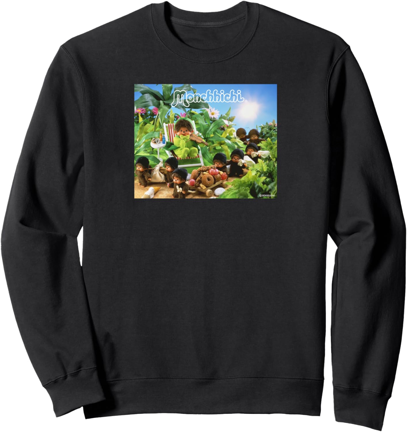 

Толстовка с графическим принтом Monchichi, черная Monchhichi, Черный, Толстовка с графическим принтом Monchichi, черная Monchhichi