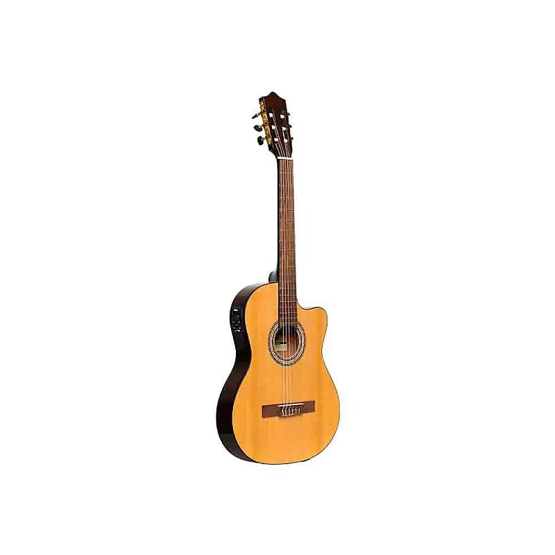 

Акустическая гитара Stagg SCL60 TCE-NAT Spruce Top Nato Neck Classical Cutaway 6-String Acoustic-Electric Guitar