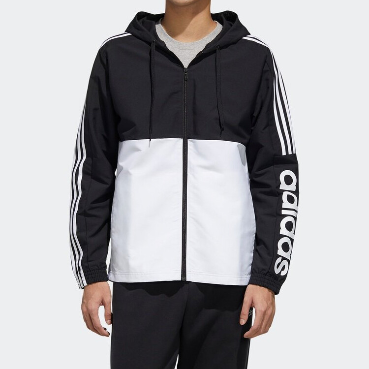 Куртка мужская черно-белая Adidas, черно-белый — фото 2