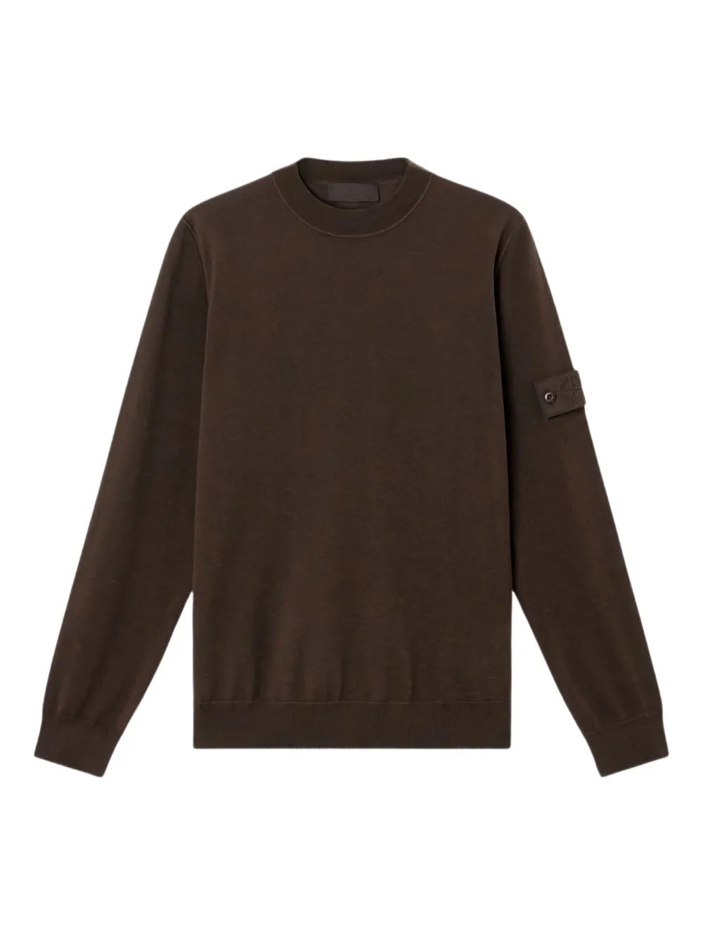 

Шерстяной свитер с круглым вырезом Stone Island, коричневый