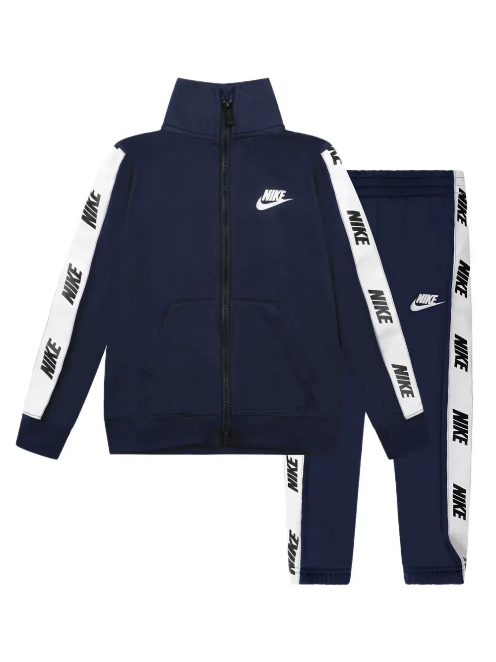 Спортивный костюм с принтом логотипа Swoosh Nike Kids, синий