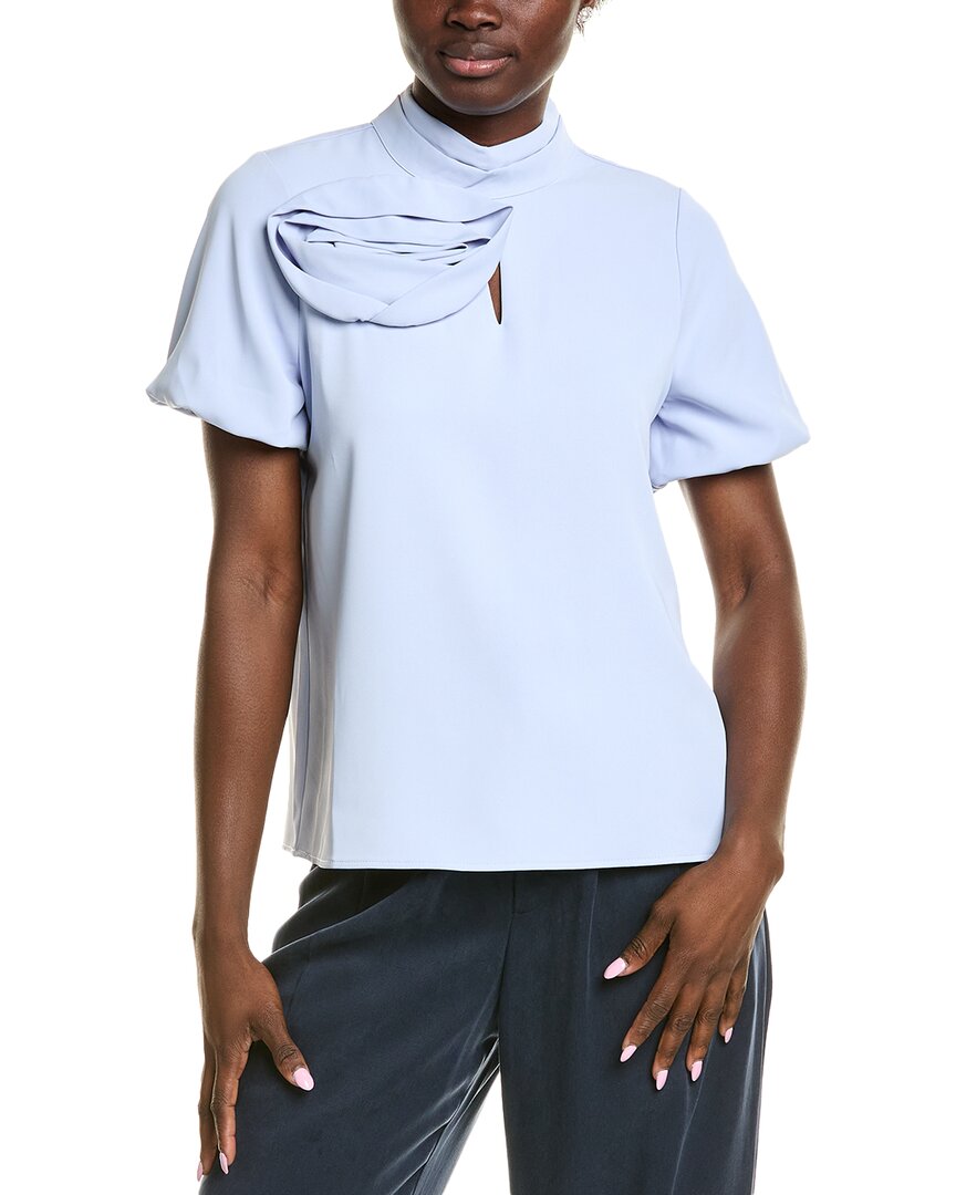 

Грация Роуз Деталь Топ с Пышными Рукавами Gracia, синий