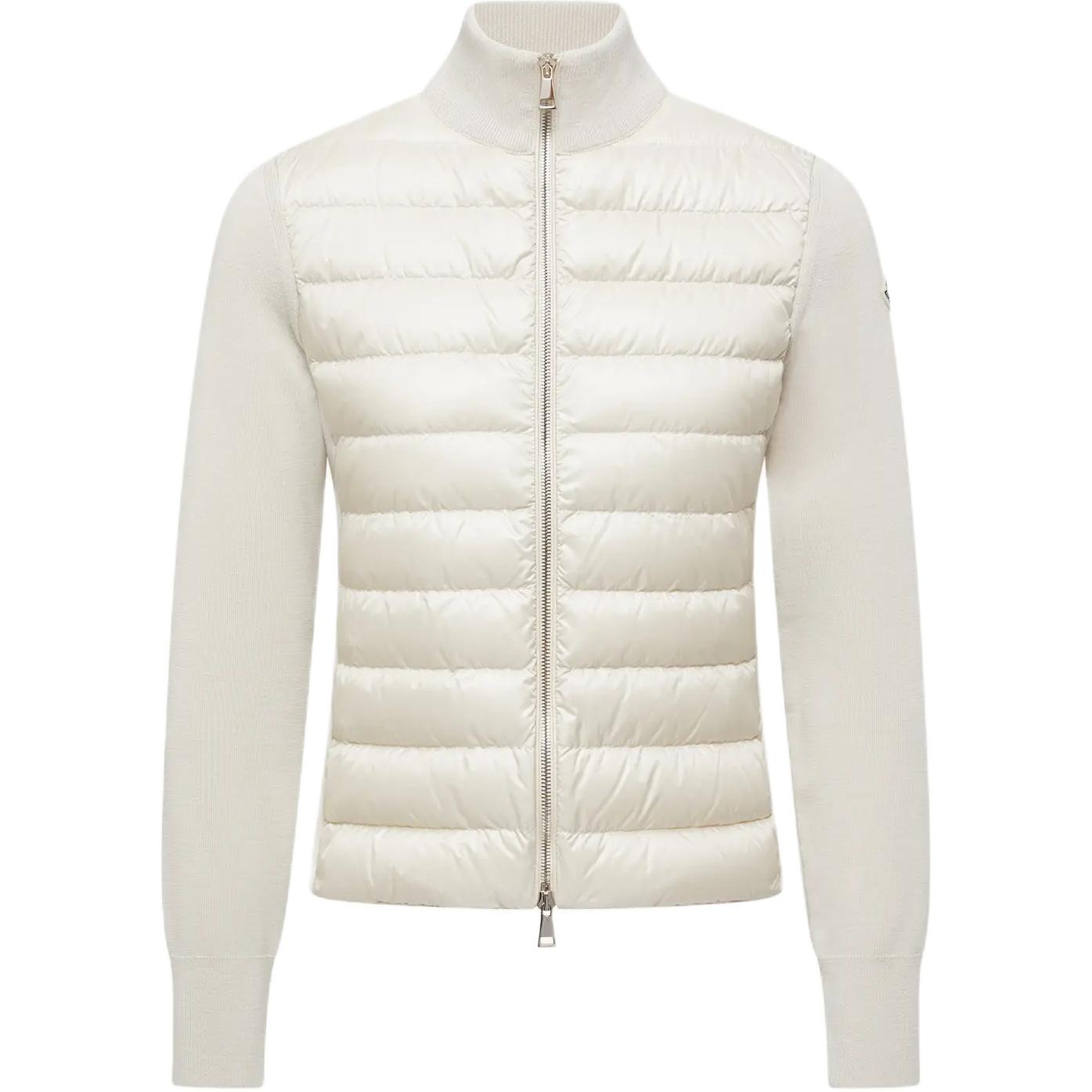 

Moncler Стеганая вязаная куртка, Light Beige