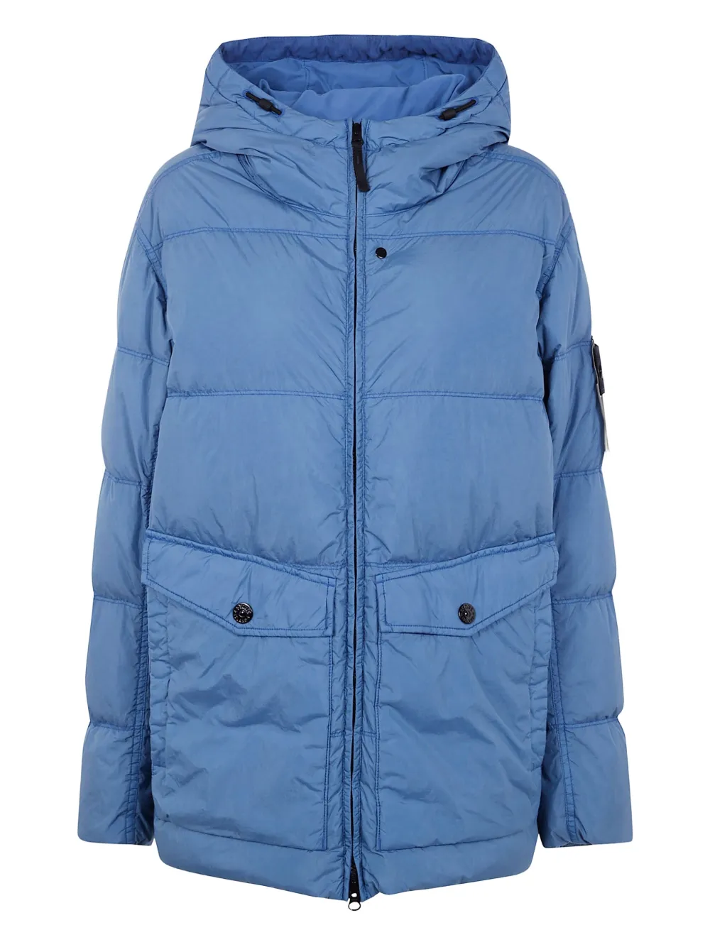 

Пуховик с нашивкой Compass Stone Island, синий