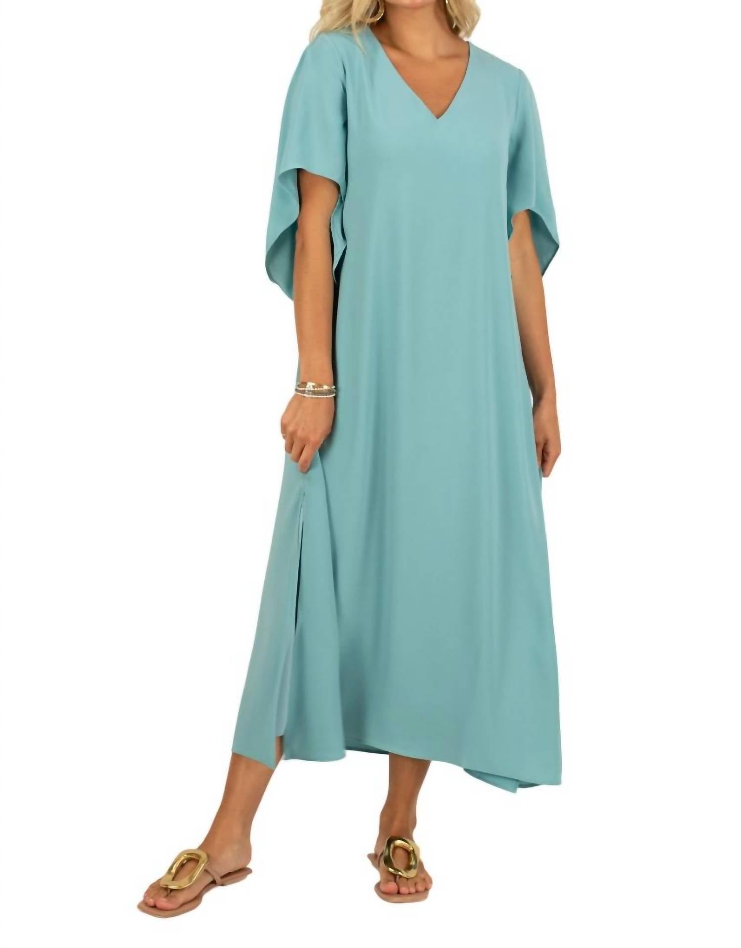 

Платье Meredith Midi в цвете Aqua Sea Anna Cate