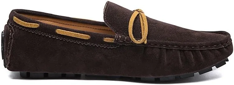 Лоферы замшевые мужские, Driving Boat Shoes, коричневый PUGHGAETZF — фото 4