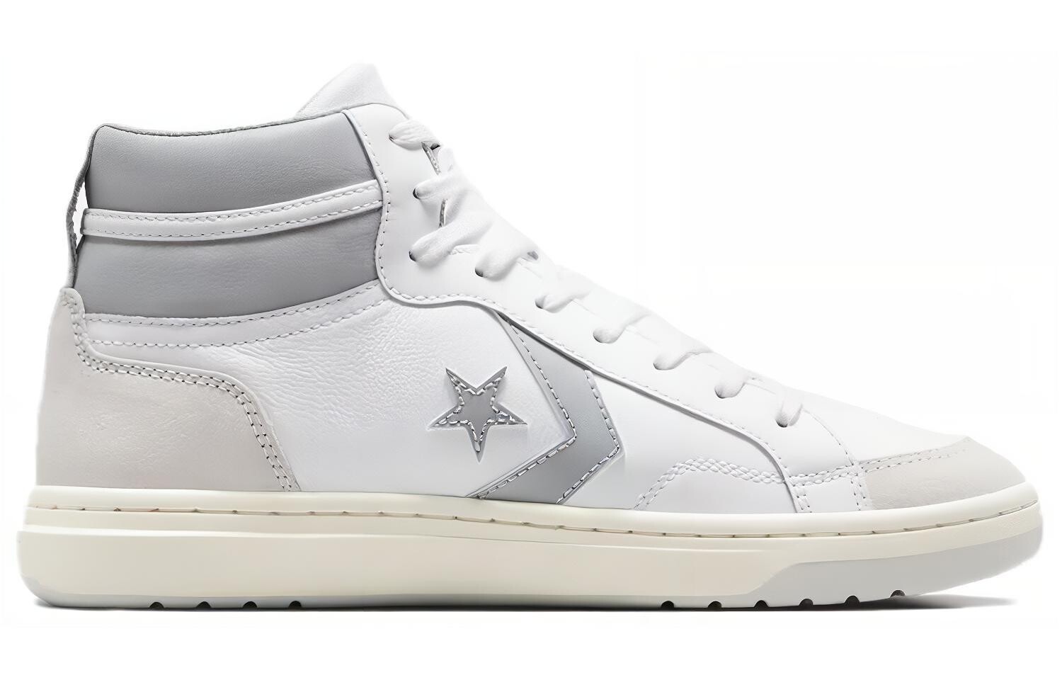 Кеды, скейтборд обувь унисекс высокие белый/серый Converse — фото 2