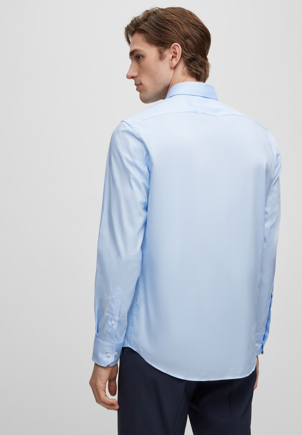 Классическая рубашка Joe Kent BOSS, цвет light blue — фото 3