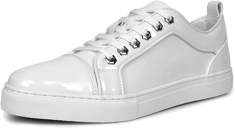 

Кроссовки Fiesso by Aurelio Garcia FI-2415-2 из лакированной кожи со шнуровкой, белый