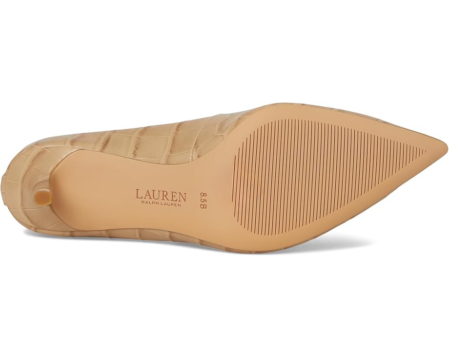 Туфли Lauren Ralph Lauren Lanette Crocodile Embossed Leather Pumps, цвет Dark Sand Dune — фото 3
