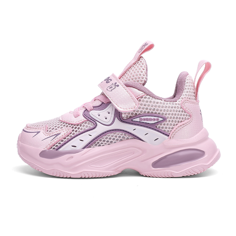 

Кроссовки для бега с низким верхом, противоскользящие, с амортизацией, устойчивые к истиранию, детские BOBDOG, розовый