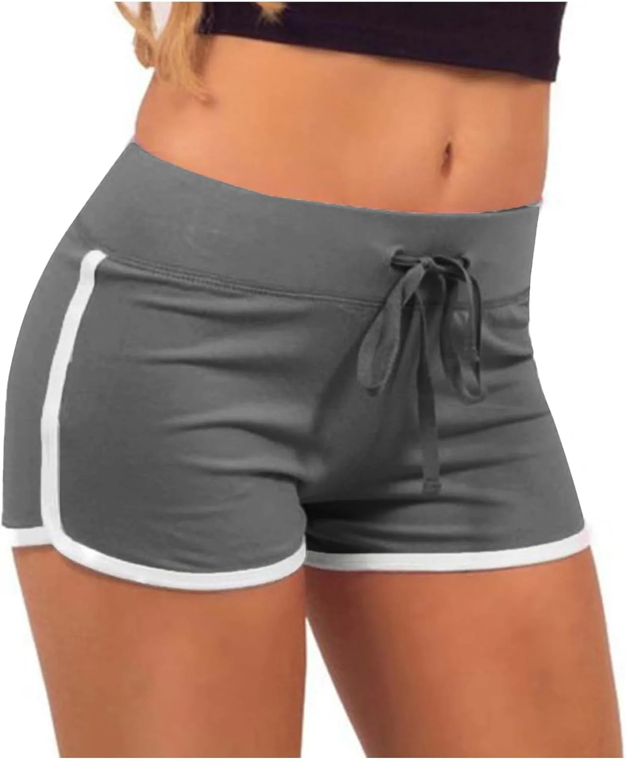 Женские шорты Sweat, летние хлопковые с карманом и шнурком
