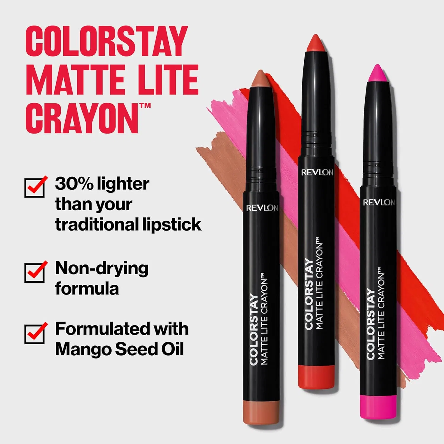 Матовая помада-карандаш Revlon ColorStay Matte Lite Crayon Lipstick Revlon, Take Flight — фото 3