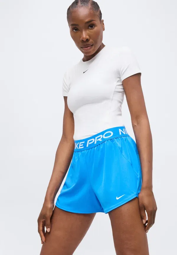 Шорты спортивные короткие Nike Performance, светло-фото-голубой/белый — фото 4