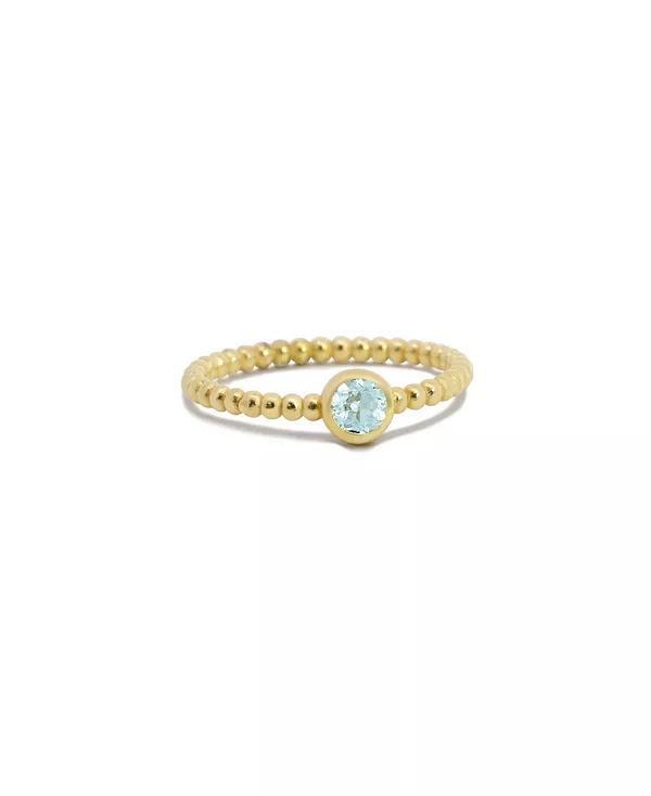 

Золотое кольцо с аквамарином, 14-каратное золото The Lovery, aquamarine