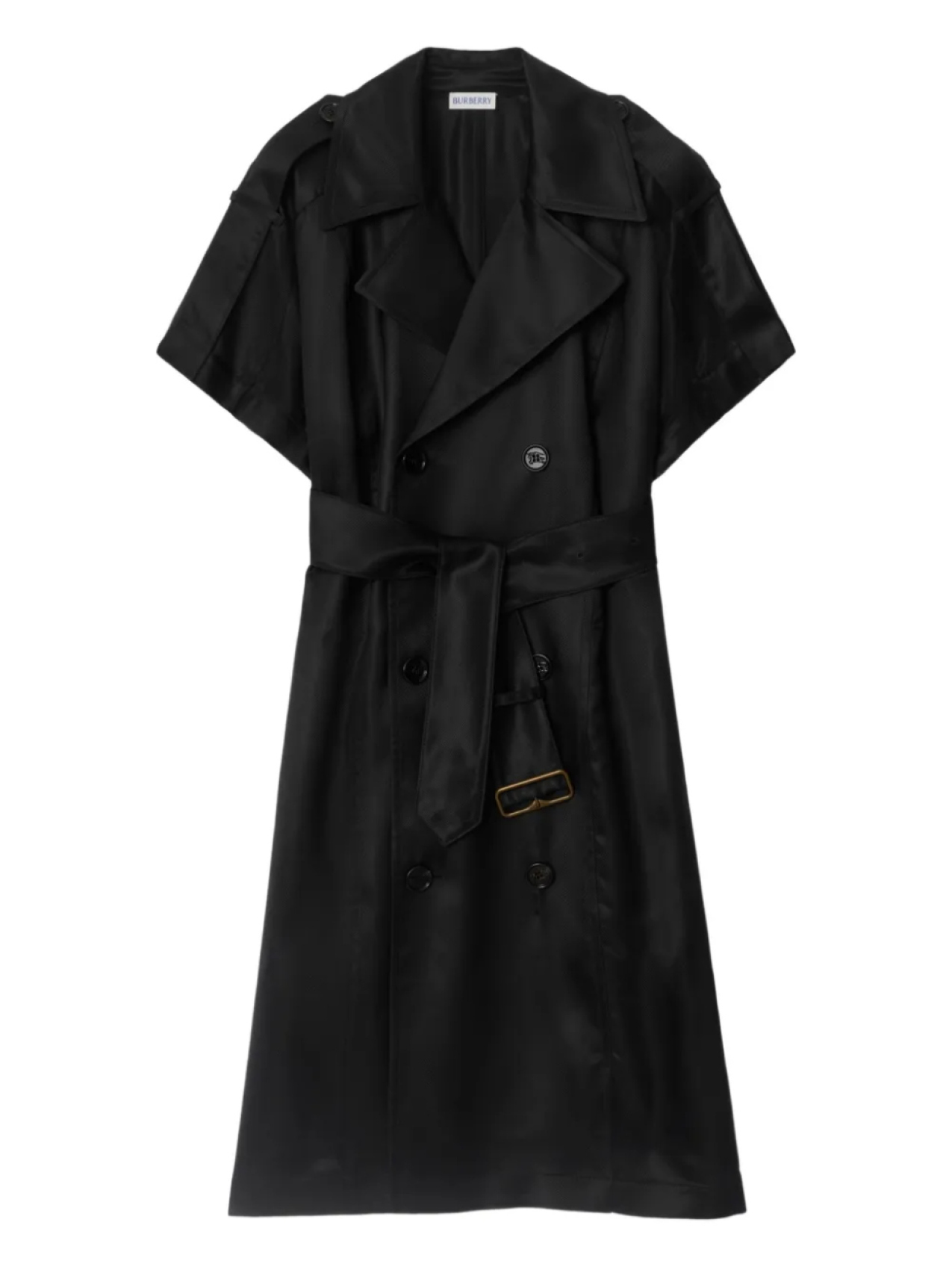 

Платье-тренч с короткими рукавами Burberry, черный