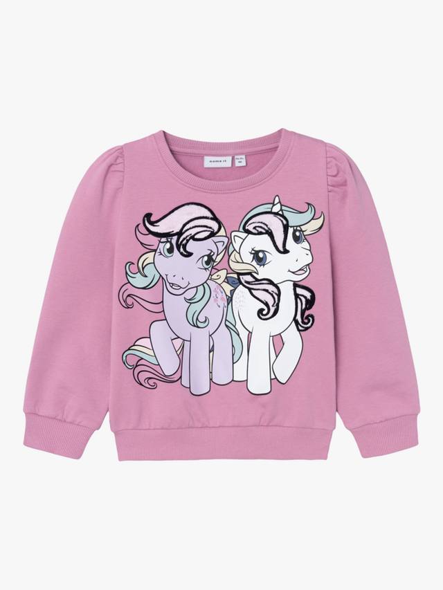 Детская толстовка My Little Pony Unicorn из хлопка цвет Mauve Orchid NAME IT — фото 3