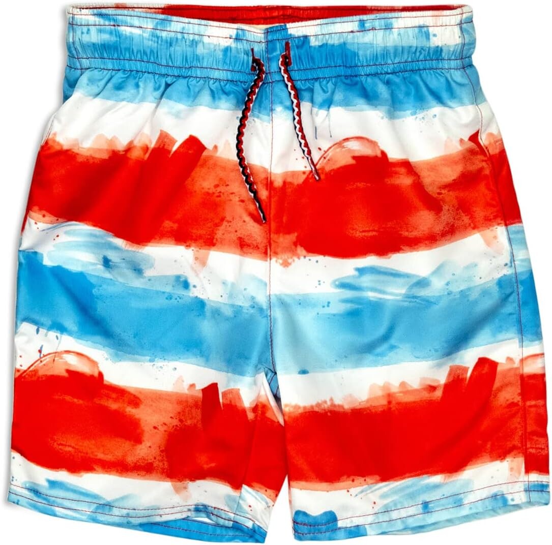 

Плавки Appaman Mid Length Swim Trunks, цвет Firecracker Stripe