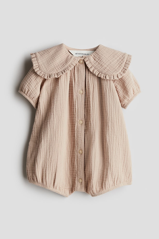 

Комбинезон из хлопкового муслина H&M, бежевый