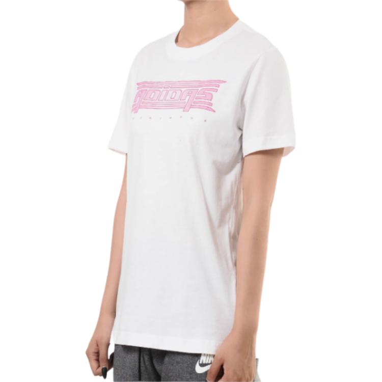 Adidas Футболка Women's White Crew Neck Moderate Straight Fit — фото 2