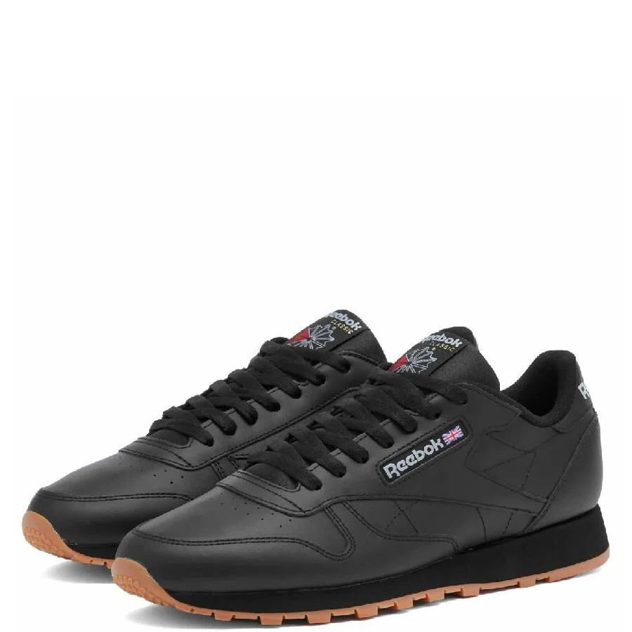Кроссовки Reebok Classic Leather в ретро-стиле, черный — фото 3