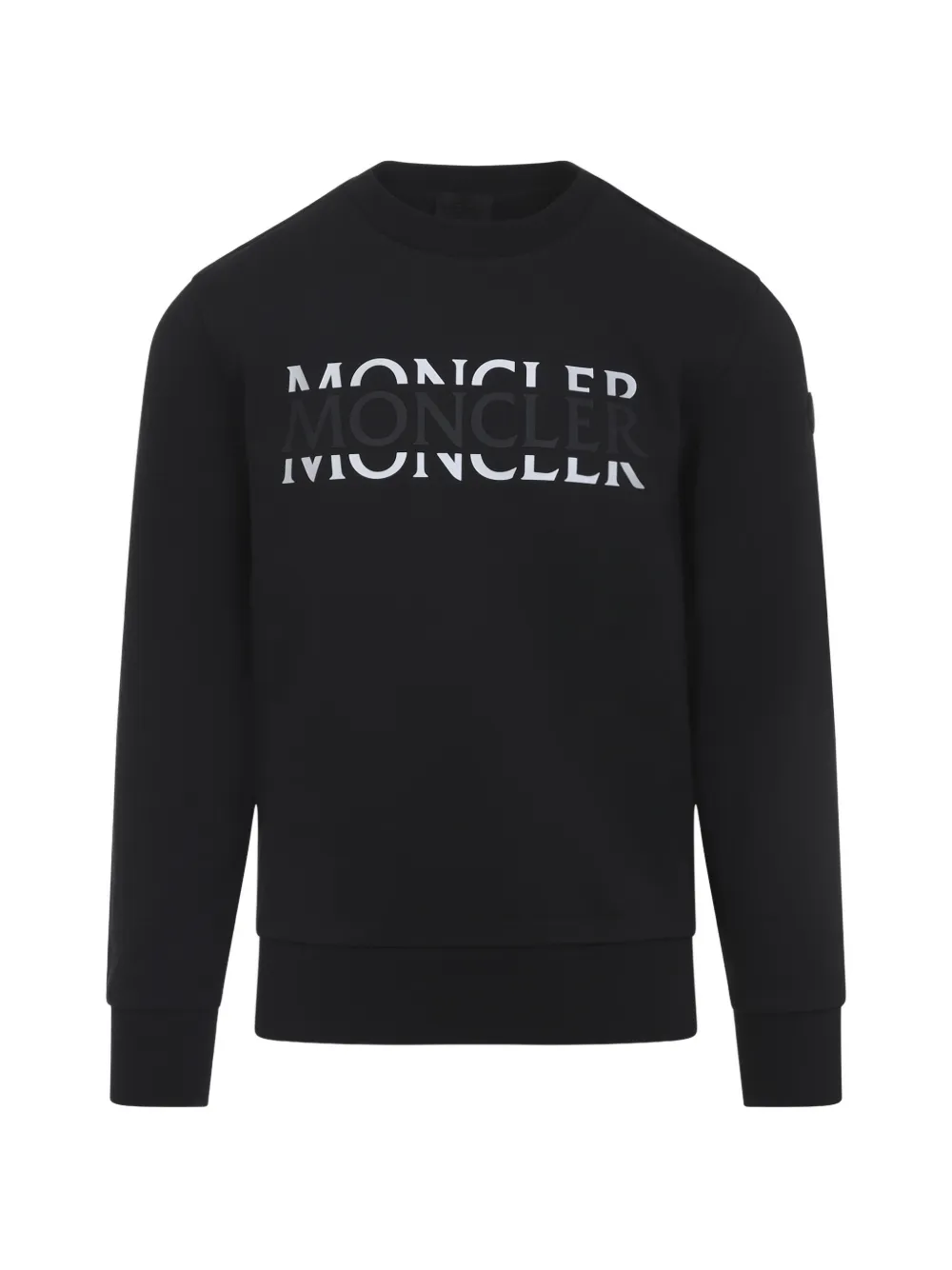 

Хлопковая футболка с длинными рукавами Moncler, черный