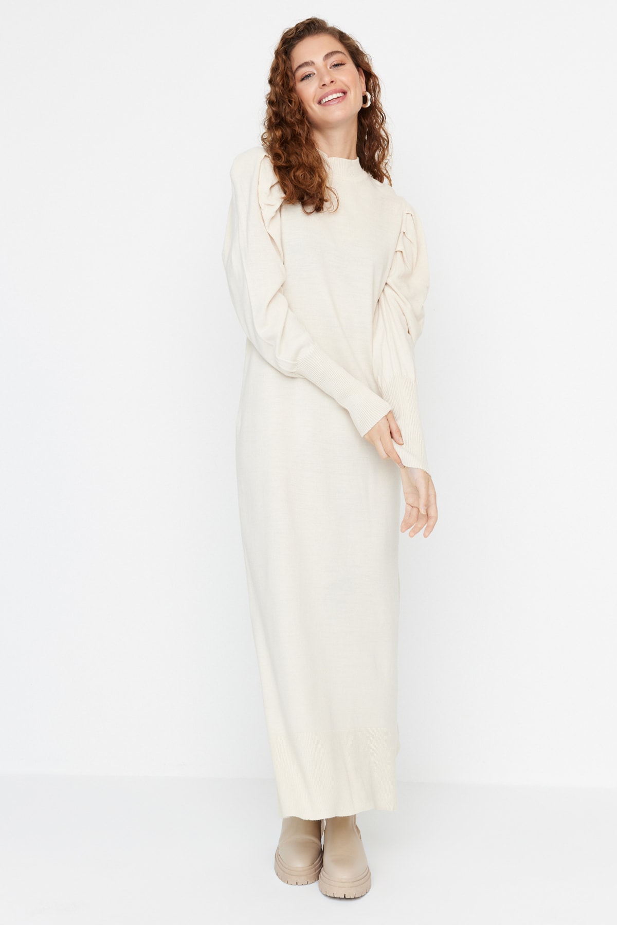 

Платье - Серое - Shift Trendyol Modest, серый