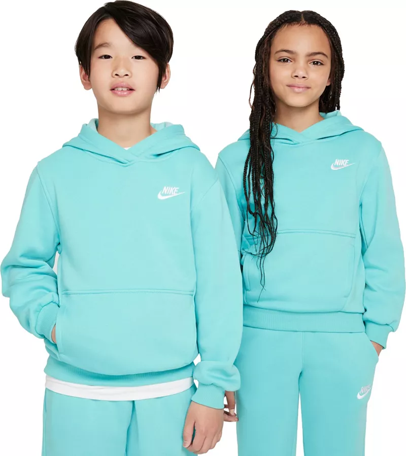 

Флисовая худи Nike All Kids Fit Sportswear Club, цвет Green Frost/White