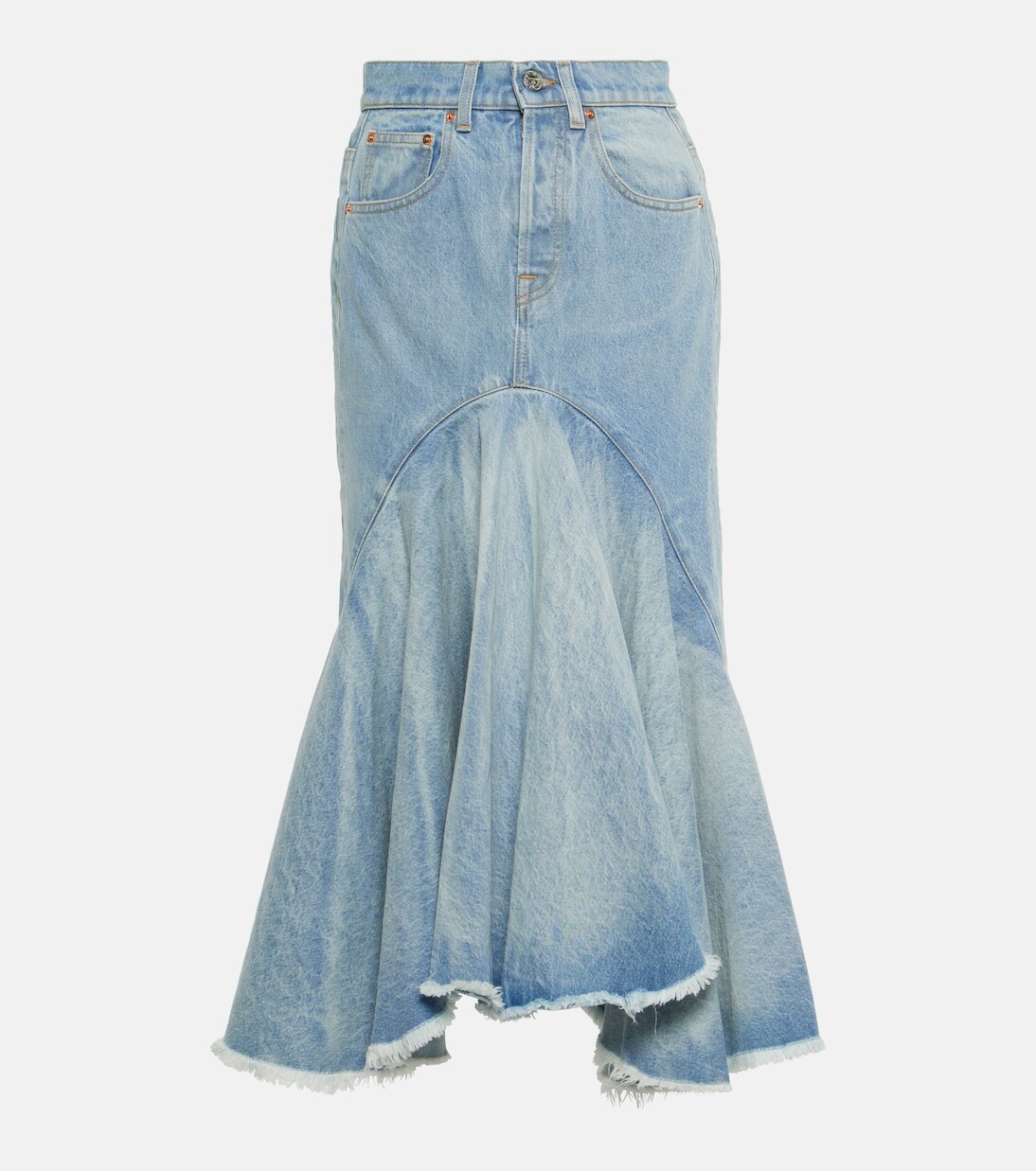 

Джинсовая юбка миди Vetements, синий