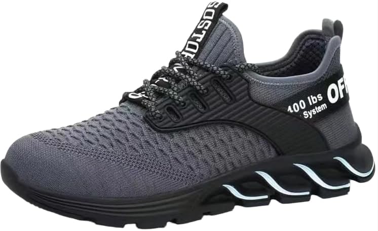 

Ортопедические усиленные стальные ботинки с защитным носком SWZEC, серый