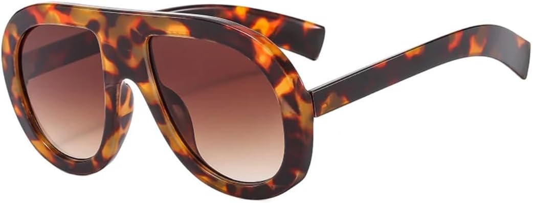 

Солнцезащитные очки с защитой UV400 | Двухцветные градиентные линзы в стиле панк | для женщин и мужчин, для занятий спортом на открытом воздухе и вождения DSVIGF, Leopard-brown