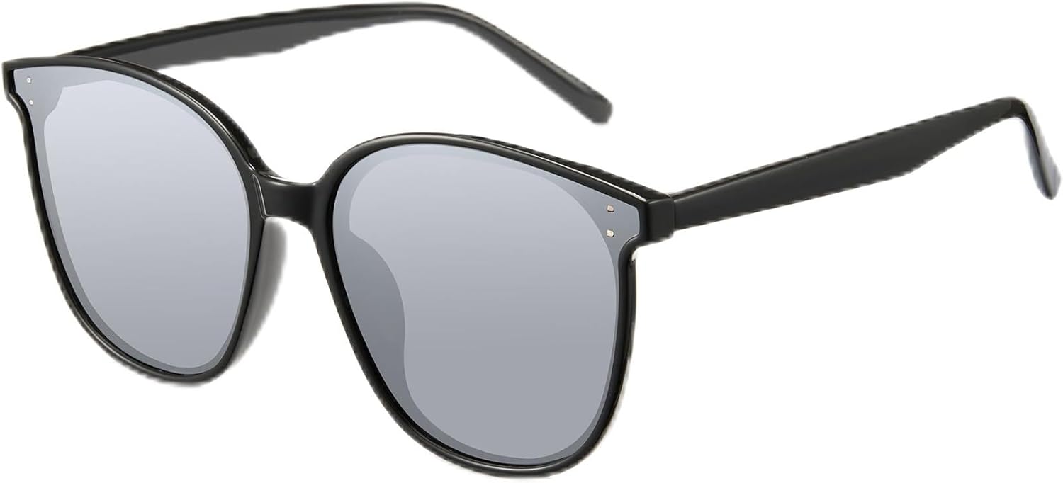 

Комплект из двух солнцезащитных очков Cyxus для женщин, модная оправа «кошачий глаз», защита от УФ-излучения, для путешествий на открытом воздухе (серебристый + розовый), Silver