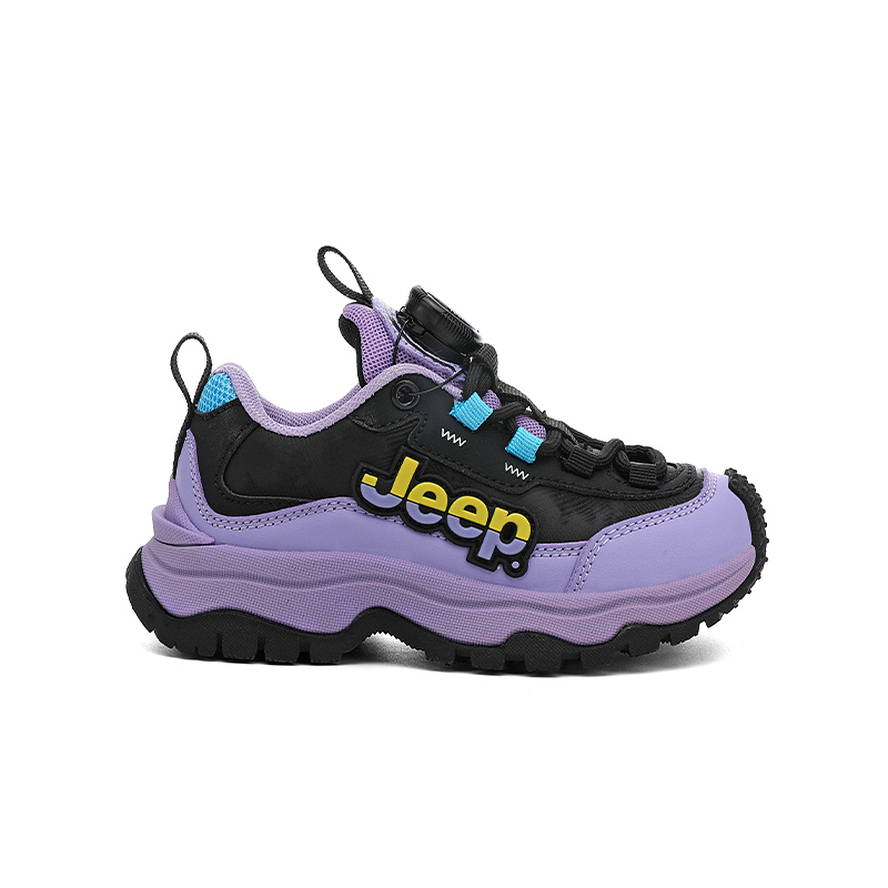 Jeep Кроссовки для бега Running Collection Cushioning, износостойкие, низкие, черно-фиолетовые, детские — фото 3