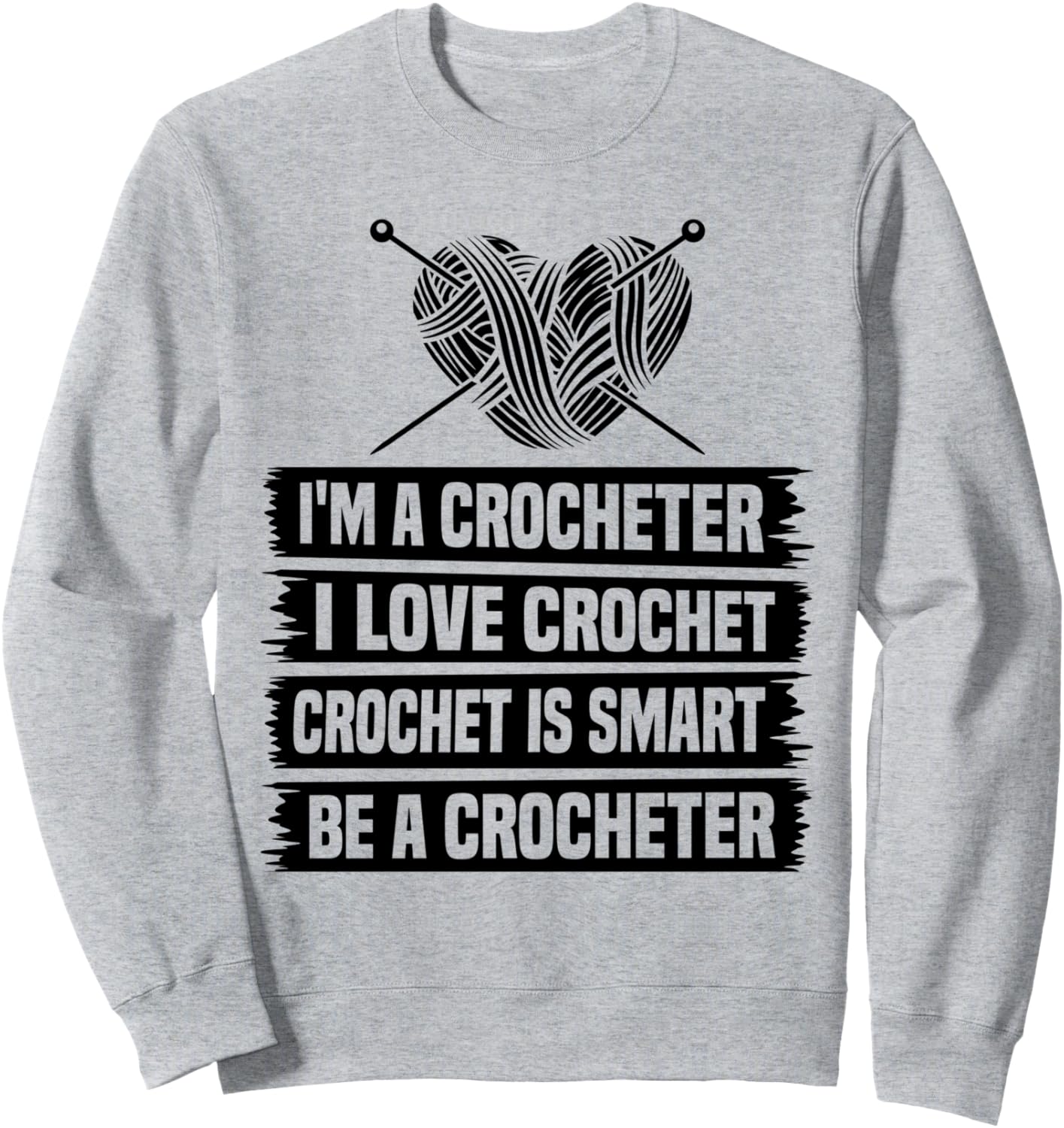 

Любительница вязания крючком - Толстовка Я вяжу крючком, я люблю вязание крючком Crochet Lover Crochet Quotes, серый