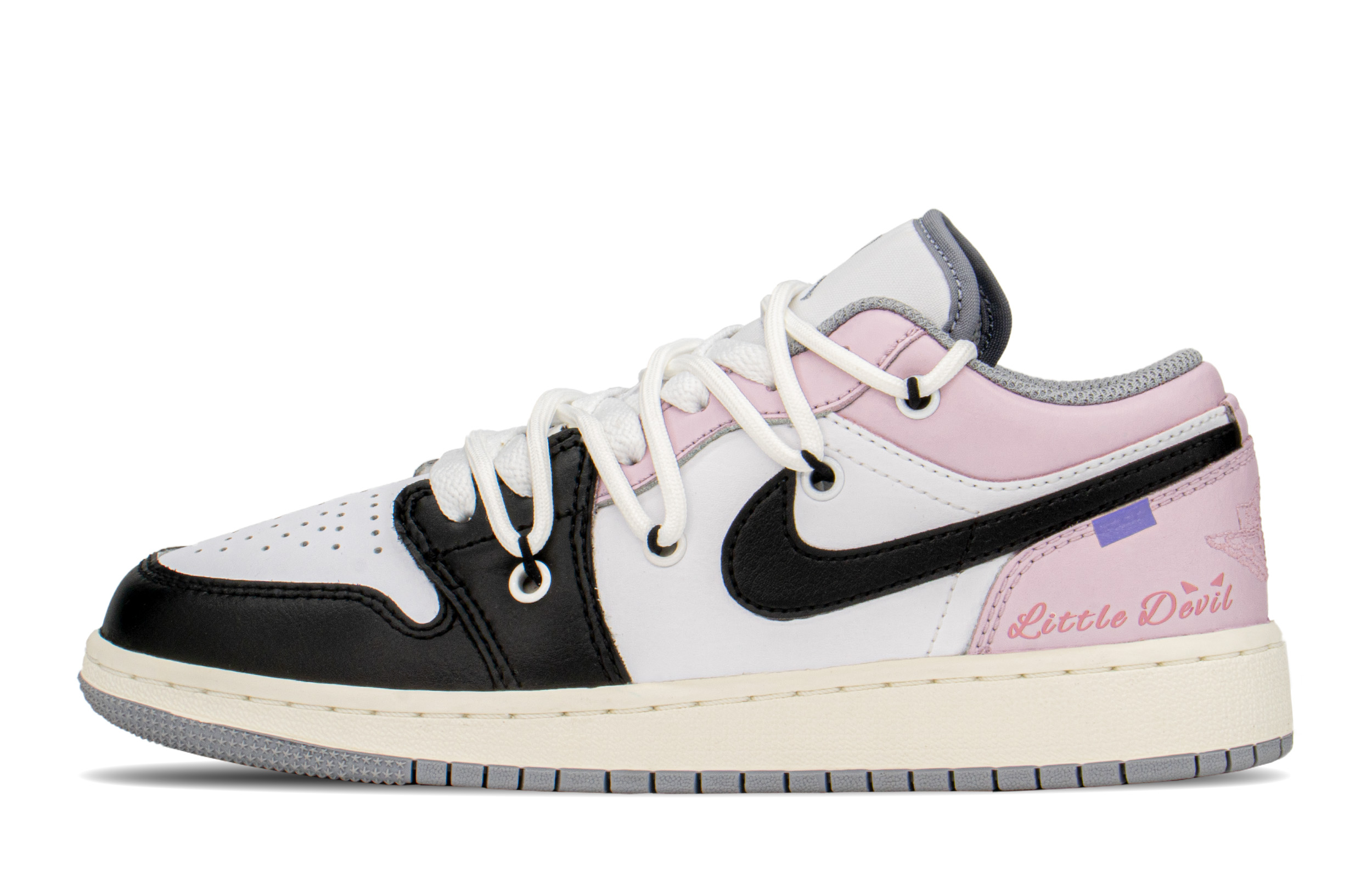 

Кроссовки Air JORDAN 1 Vintage Basketball Shoes Women's Low-Top Black Pink