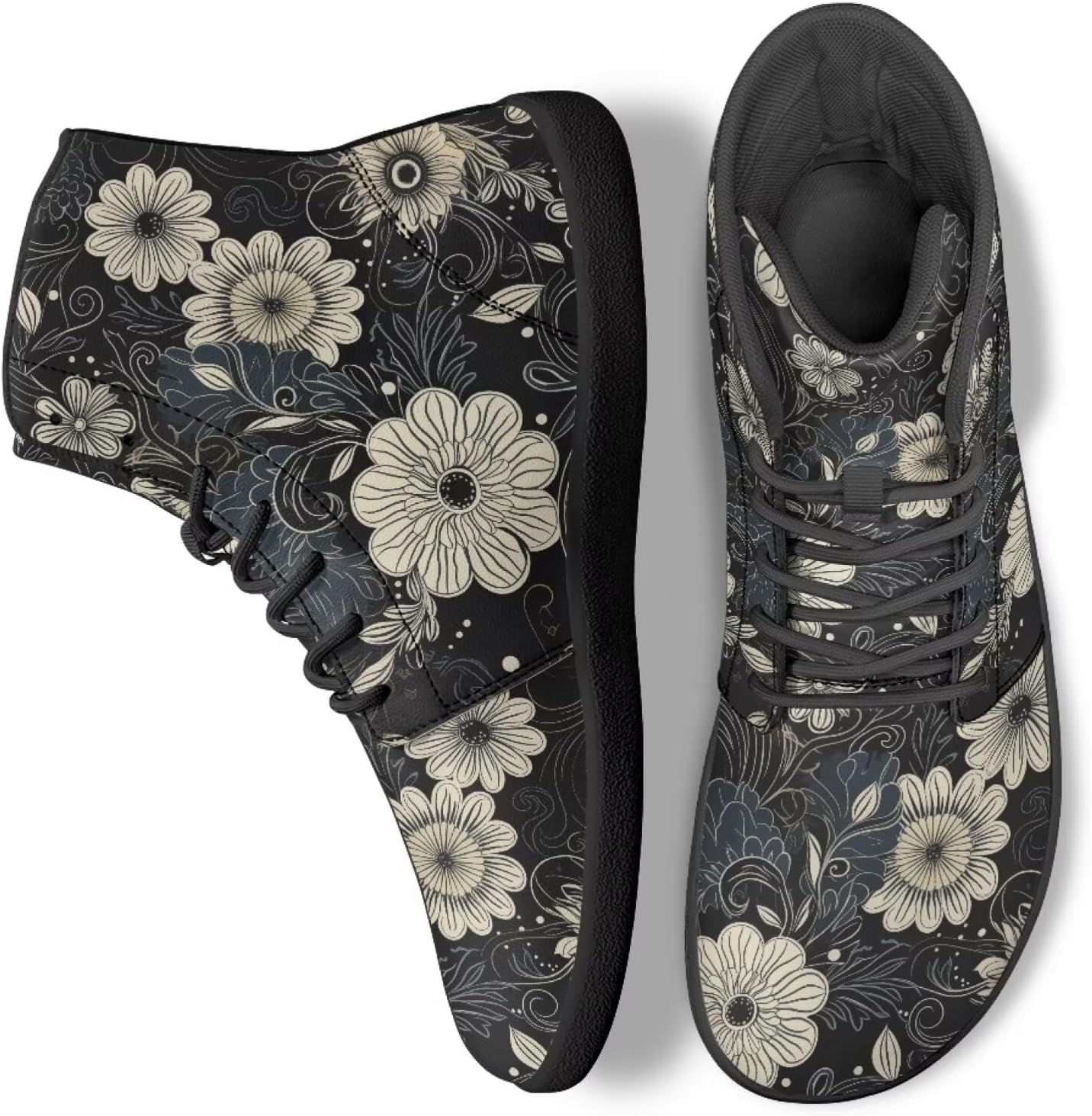 

Унисекс высокие кроссовки для ходьбы, тенниса и работы в офисе для женщин и мужчин, повседневные беговые кроссовки Ecaestolph, черный