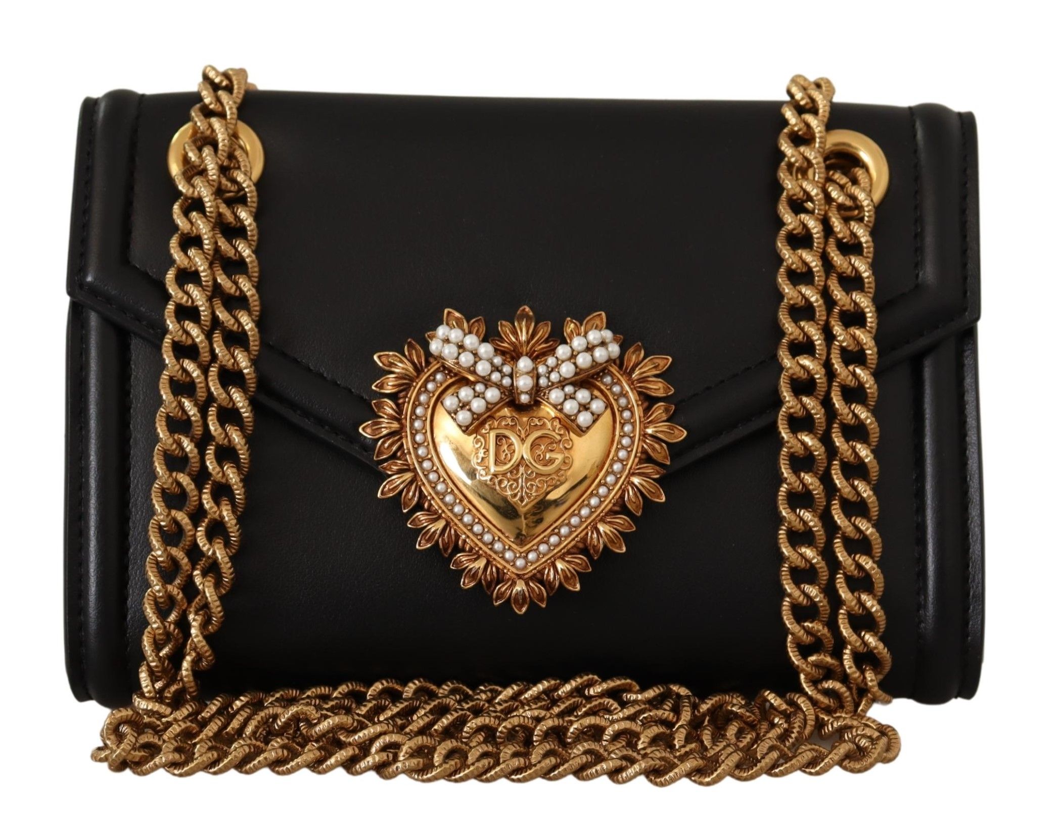 

Элегантная черная кожаная сумка через плечо Devotion Dolce & Gabbana