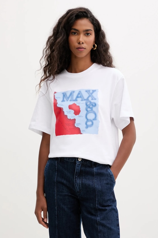 

Майка из хлопка Max&Co., белый