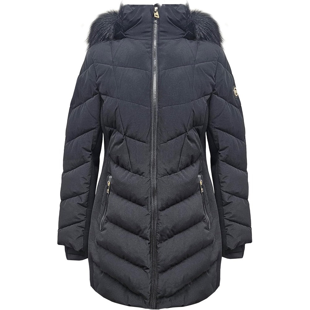 

Женское пальто Michael Michael Kors Chevron Scuba, черное