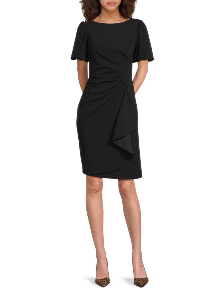 

Мини-платье с рюшами DKNY, черный