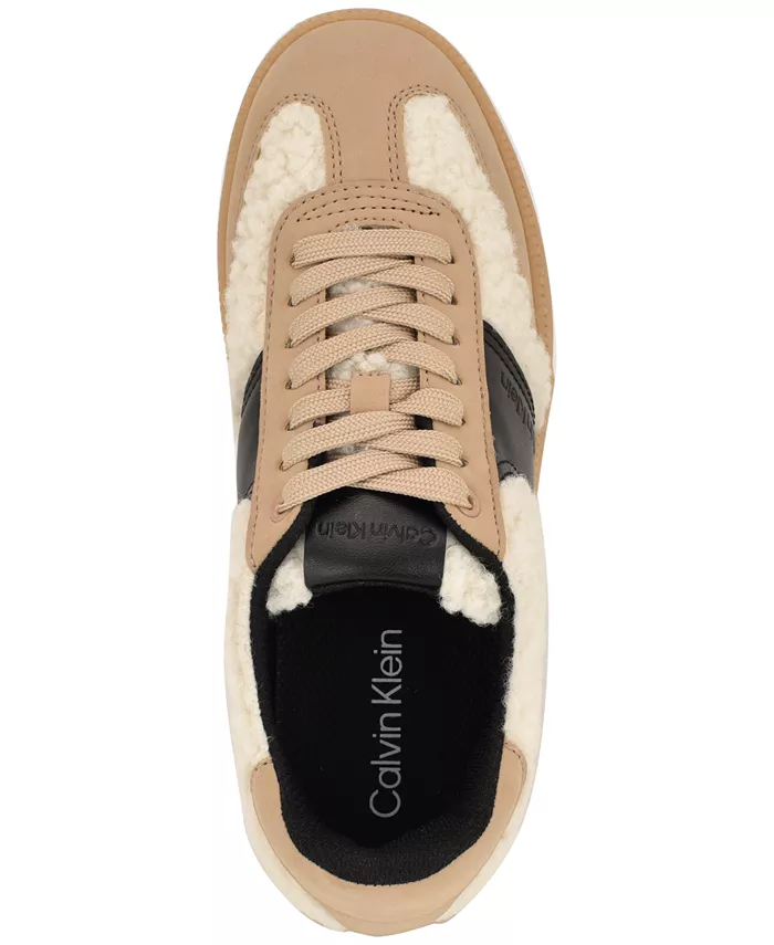 Женские кроссовки Nhova Cozy на шнуровке Calvin Klein, загар/бежевый — фото 4