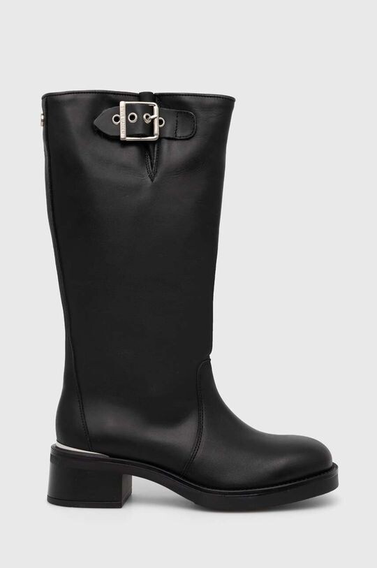 Женские сапоги Steve Madden Bonna из натуральной кожи, черный — фото 2