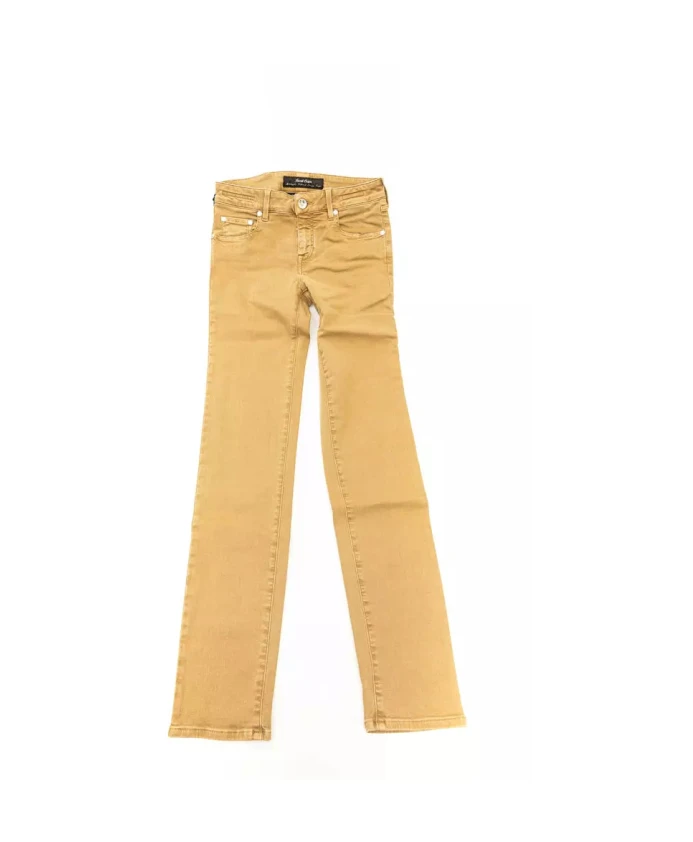 

Бежевые хлопковые женские джинсы Jacob Cohã«N, бежевый