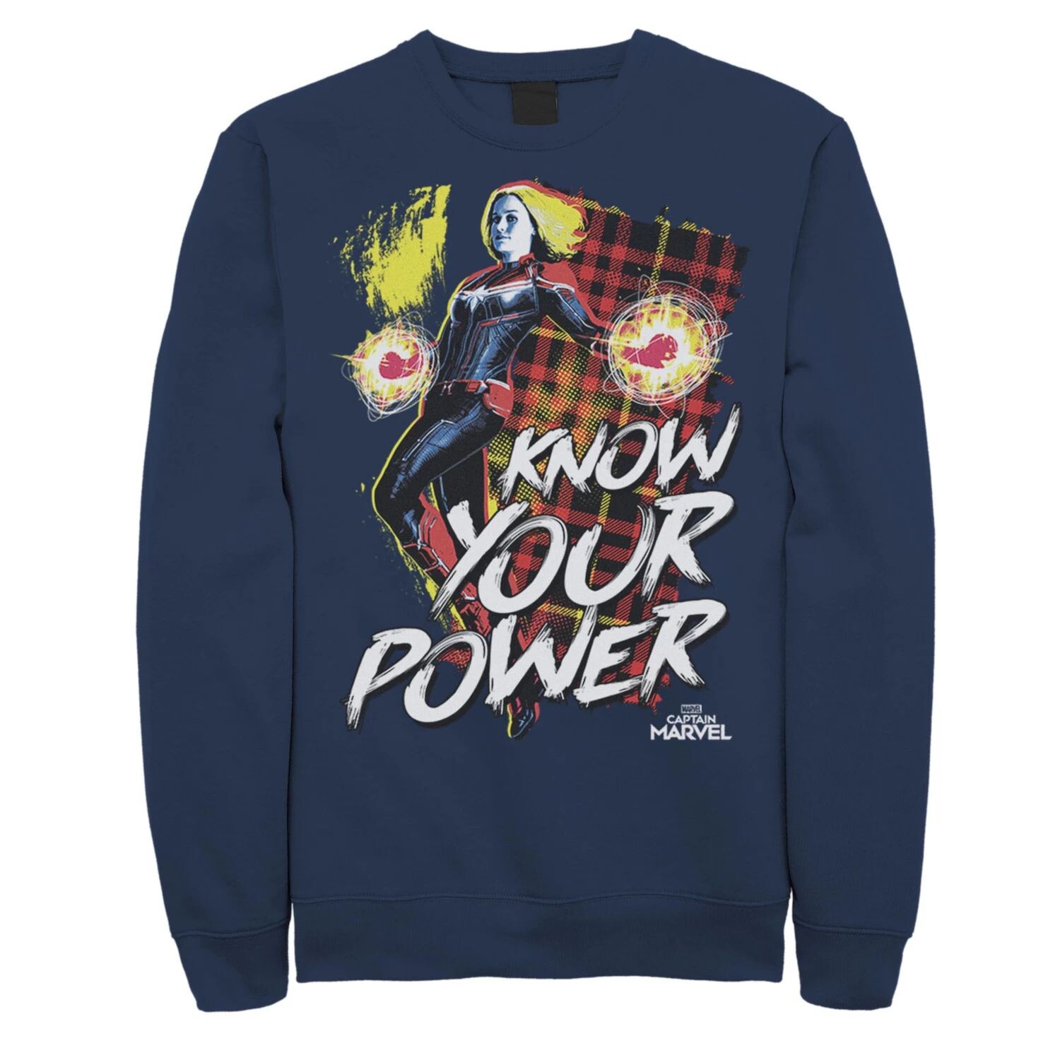 

Мужской флисовый пуловер с рисунком Captain Know Your Power Marvel
